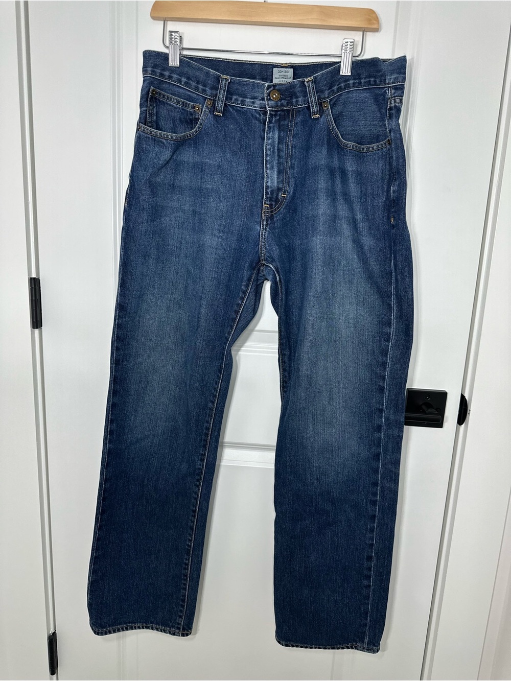J. Crew Vintage Slim Straight Mens 33Wx30L Blue Denim Jeans